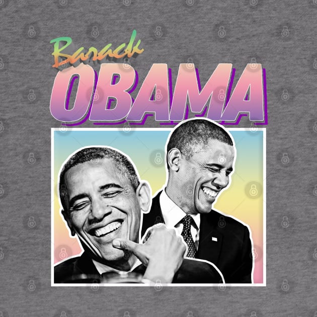 President Barack Obama Graphic Design 90s Style Hipster Statement Tee by DankFutura